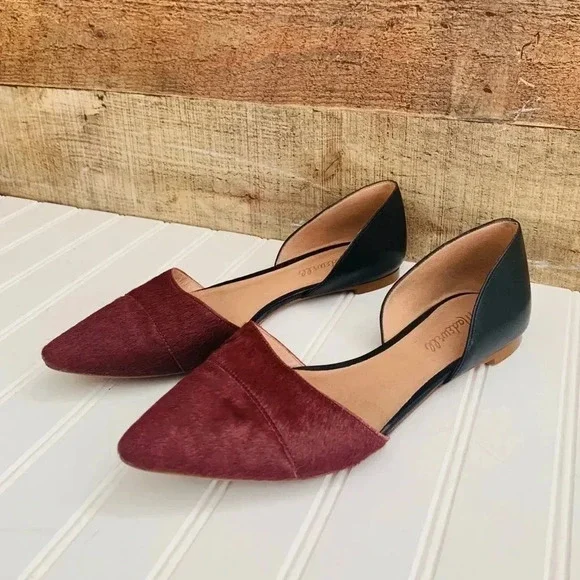 Madewell D’orsay In Calf Hair Flats